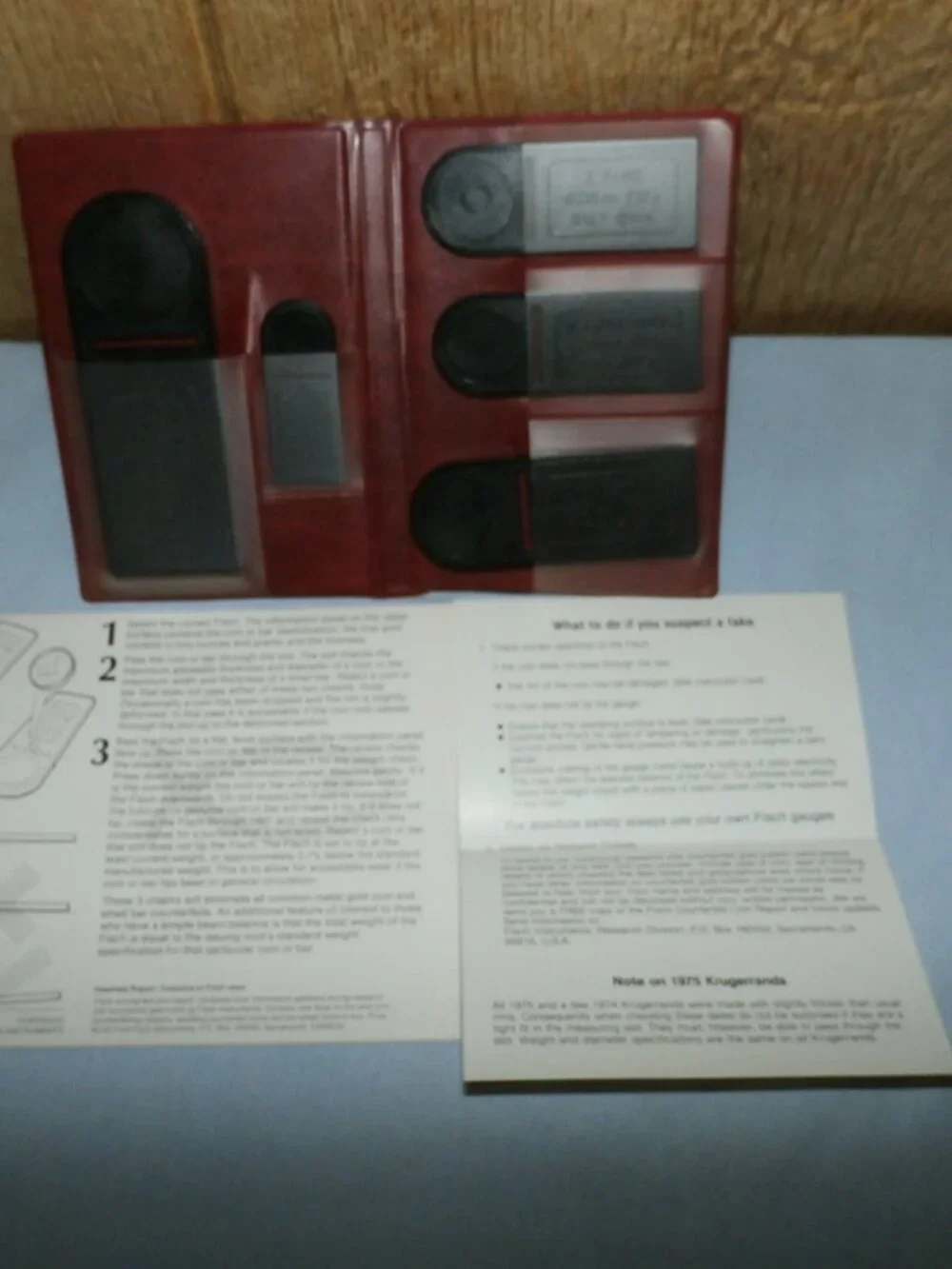 Vintage Fisch Instruments Gold Coin Identification Wallet Set 1 & 2